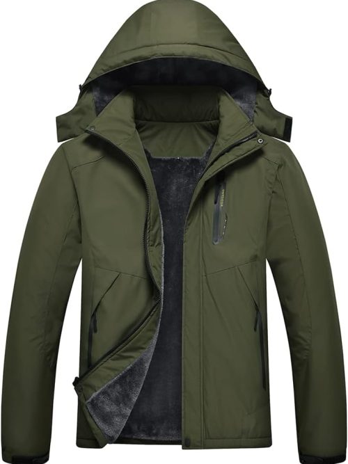 Men's Mountain Waterproof Ski Jacket Winter Windbreaker Warm Hooded Snowboarding Raincoat Jackets