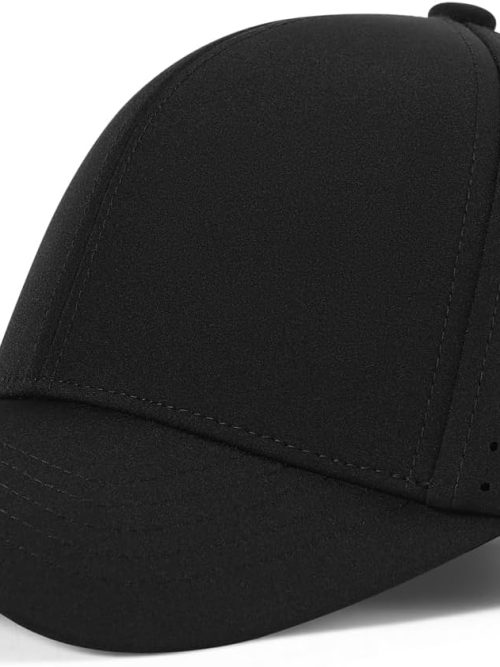 Men Quick Dry Baseball Cap Laser Cut Mesh Ball Curved Brim Snapback Hat