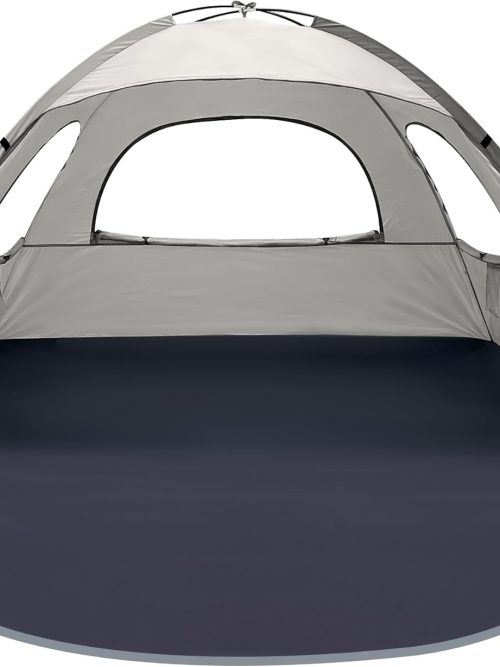 Beach Tent Anti-UV Portable Sun Shade Shelter for 3/4/6/8 Person, Extendable Floor with 3 Ventilating Mesh Windows Plus Carrying Bag, Stakes and Guy Lines