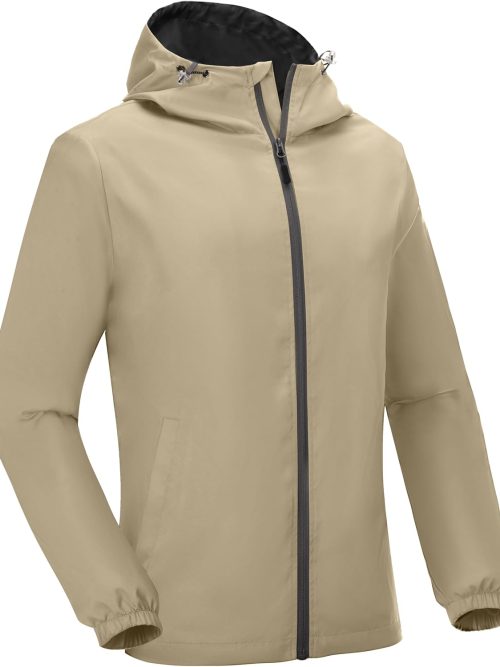 Men’s Lightweight Breathable Windbreaker Golf Jacket 50+ Windproof Outdoor Running Coat