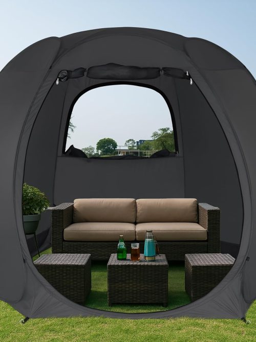 Pop Up Screen Tent House Room Instant Outdoor Camping Canopy Sun Shelter Gazebo for Patio, Backyard & Deck, Privacy Tent(2-10 People, 8'x8' 10'x10' 12'x12')