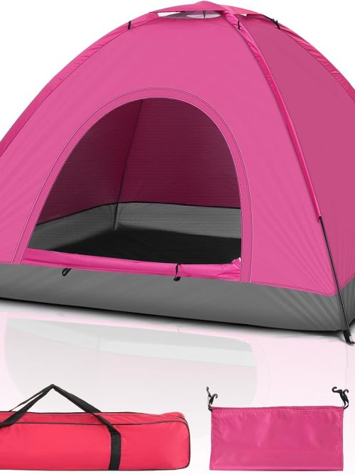 Camping Dome Tent, 1-4 Person Waterproof Windproof Easy Setup Spacious Family Tents with Carry Bag & Rain Fly for Hiking Backpacking Traveling Glamping Beach